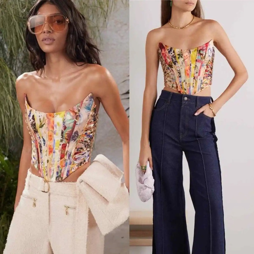 Zimmermann Wonderland Floral Corset